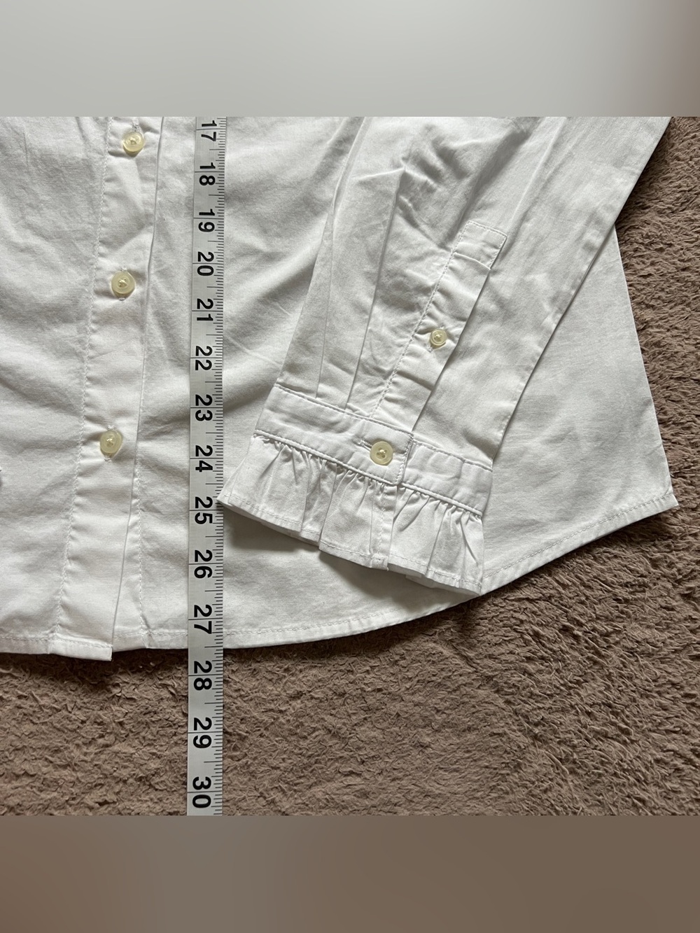 NWT J. Crew Poplin Cotton Blouse Ruffle Peasant Cottage Minimalist Preppy Sz M - Picture 5 of 7